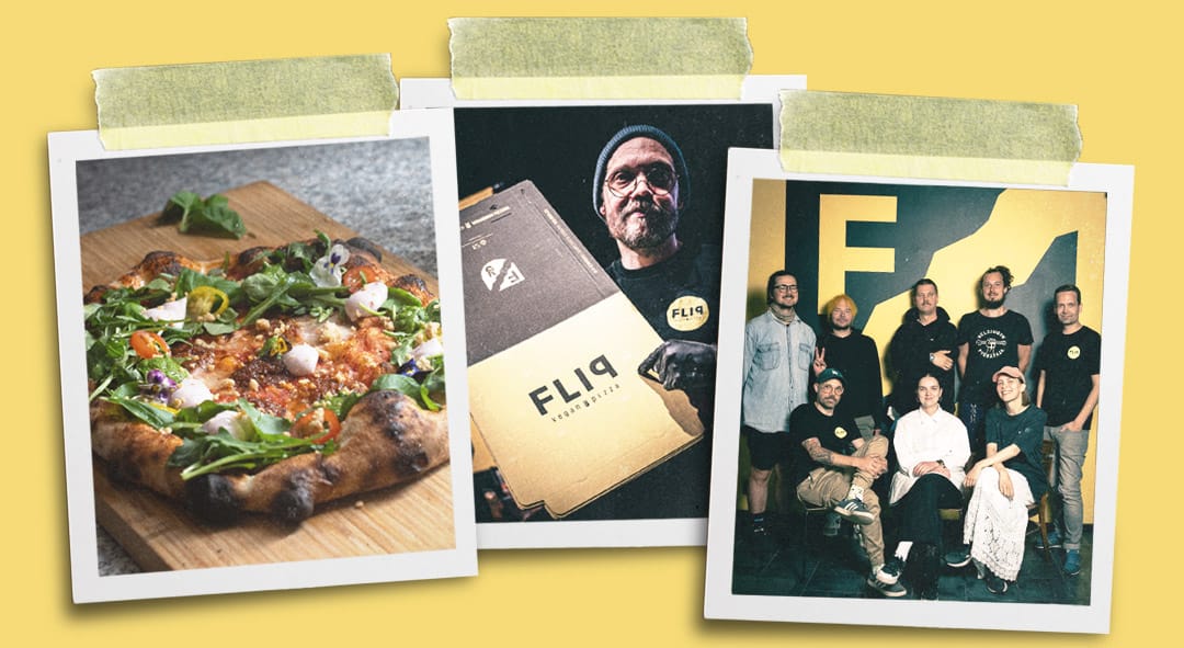 Kuvia FLIPin työntekijöistä ja pizzasta